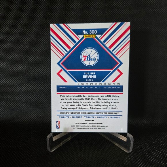 Julias Erving 2024-25 NBA Hoops ' Mojo ' Parallel #300 - Picture 2 of 2